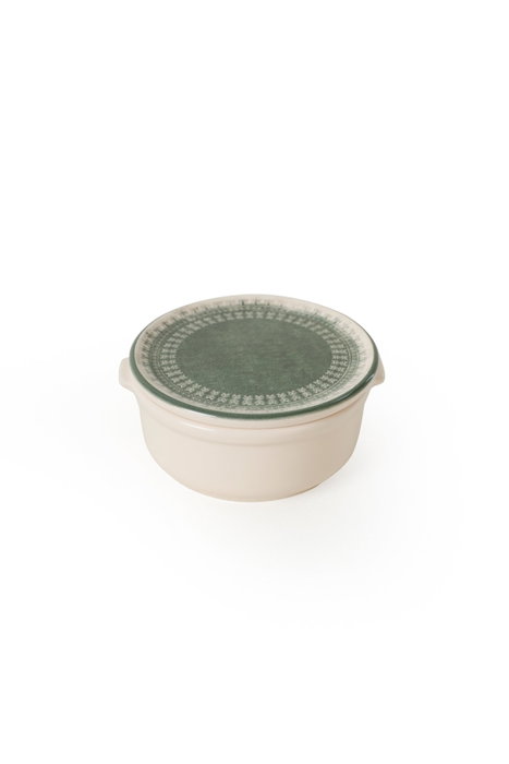Hermia Set de 6 Cajas de Almacenaje de Cerámica en Crema